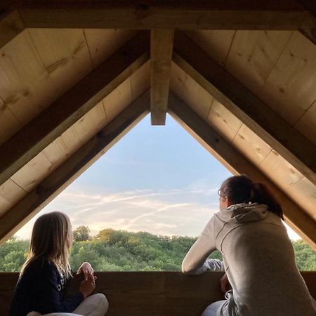 Cabane Bivouac Avec Echelle A L'Ombre Des Chenes Idrac-Respailles ภายนอก รูปภาพ
