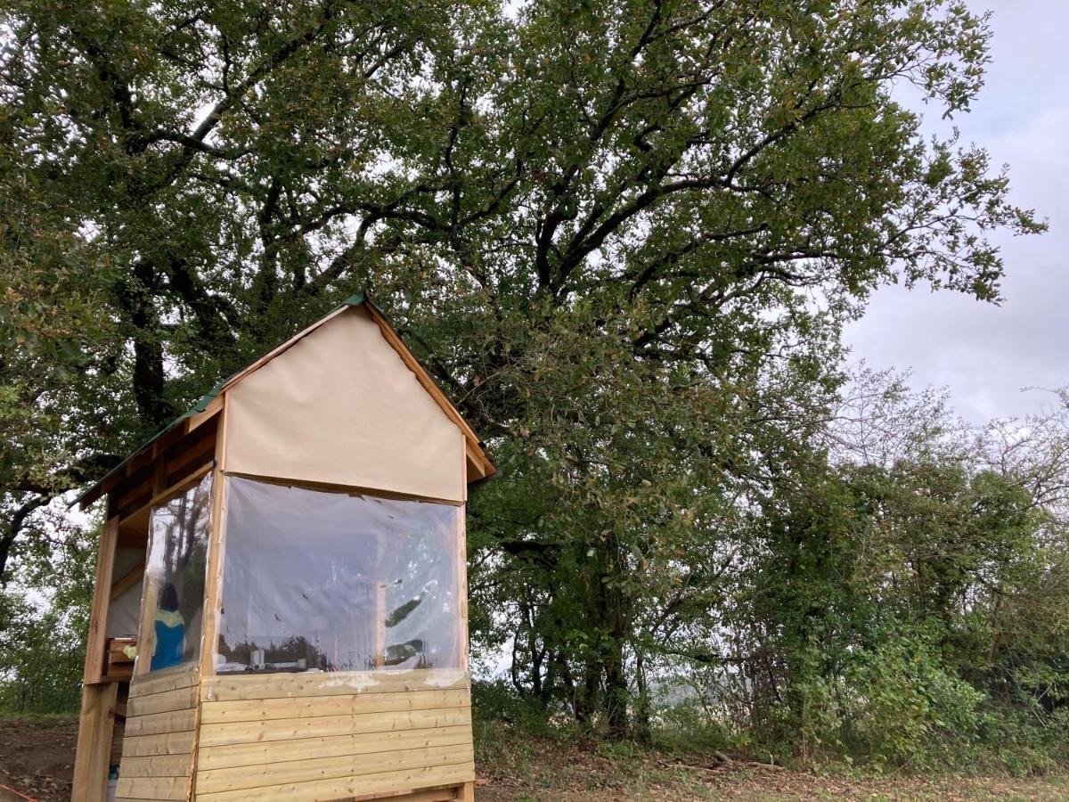 Cabane Bivouac Avec Echelle A L'Ombre Des Chenes Idrac-Respailles ภายนอก รูปภาพ